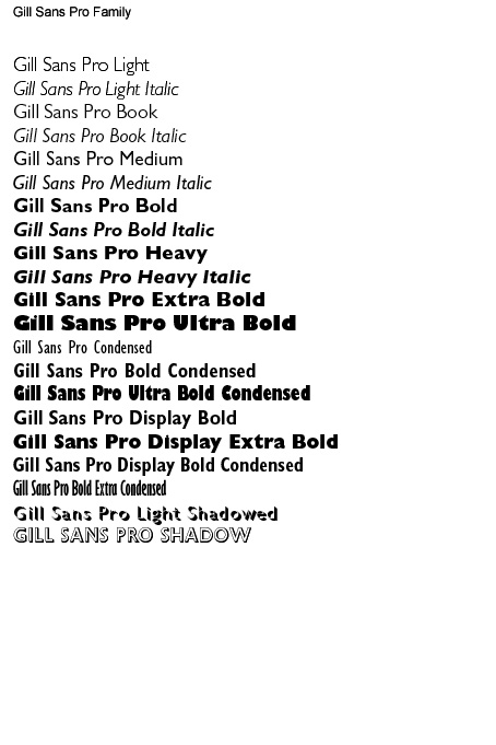 Gill Sans Pro