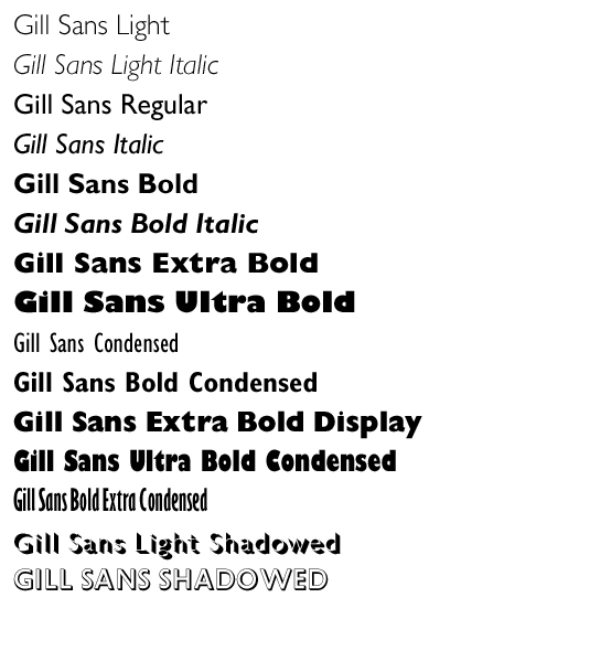 Gill sans mt bold