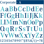 Corporate A font family