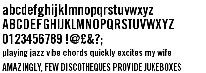 Trade Gothic™ Bold Condensed 20