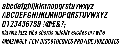 Trade Gothic™ Bold Condensed 20 Oblique