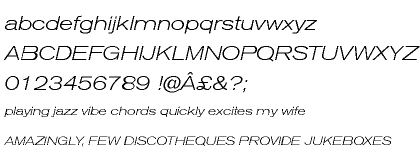 Akzidenz-Grotesk® Pro Light Extended Italic