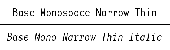 Base Monospace Narrow