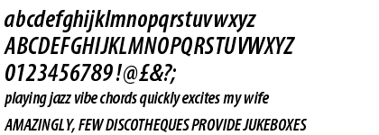 Myriad™ Pro Semibold Condensed Italic