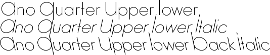 Ano Quarter Upper Lower-Upper Lower Italic-Upper Lower Back Italic Package