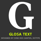 DSType Glosa Text font family by Dino dos Santos