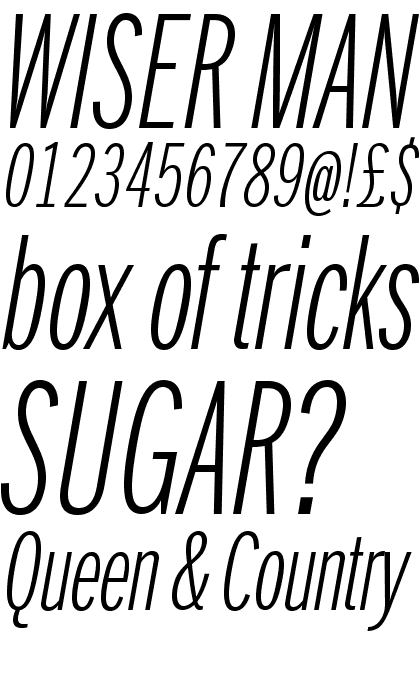 ITC Franklin™ Pro Compressed Thin Italic