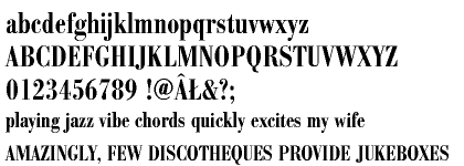 Bodoni Antiqua CE Demi Bold Condensed