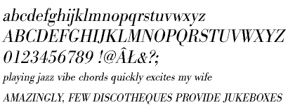 Bodoni URW CE Light Narrow Oblique