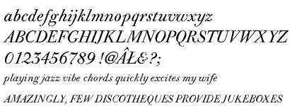 Bodoni URW Old Fashion CE Regular Italic