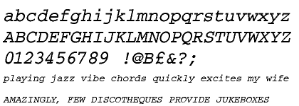 Courier M Greek Bold Oblique