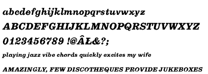 Egizio URW CE Bold Italic