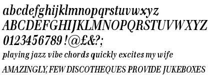 Emona&trade; Condensed Bold Italic