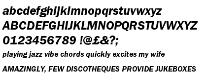 Franklin Gothic URW Demi Italic OT Plus