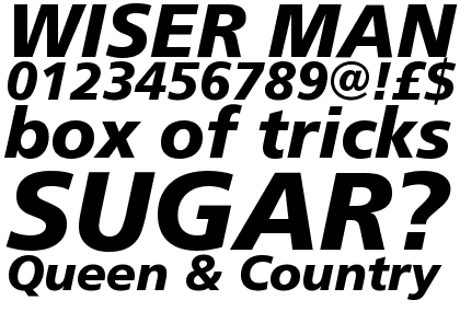 Frutiger&trade; Cyrillic 76 Black Italic