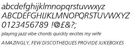 Frutiger&trade; Std 46 Light Italic