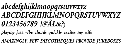 Garamond URW CE Demi Extra Narrow Oblique