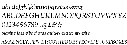 Goudy Catalogue Italic