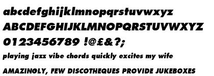 Graphicus DT ExtraBold Oblique