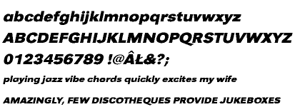 Grotesk URW CE Bold Extra Wide Oblique