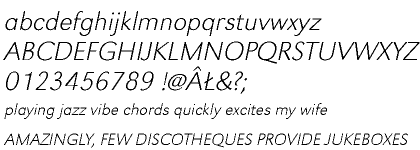 Grotesk URW CE Extra Light Wide Oblique