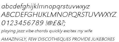 Grotesk URW Extra Light Extra Wide Oblique