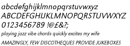 Grotesk URW Light Narrow Oblique