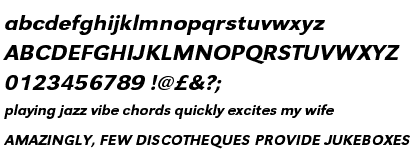 Grotesk URW Medium Wide Oblique