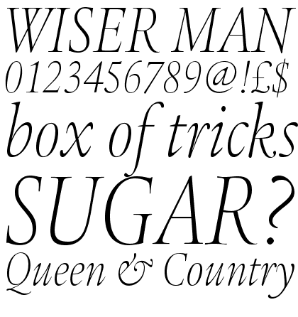 ITC Legacy&trade; Serif Extra Light Condensed Italic