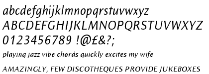 ITC Resavska&trade; Sans Medium Italic