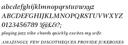 ITC Veljovic&trade; Medium Italic