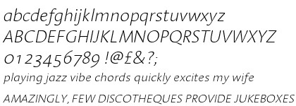 Linotype Aroma&trade; Extra Light Italic