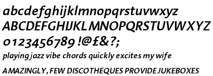 Linotype Aroma&trade; Semibold Italic