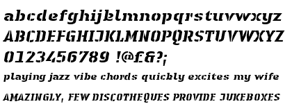 Linotype Authentic&trade; Stencil Heavy Italic