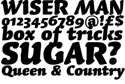 Linotype Syntax&trade; Letter Black Italic OsF