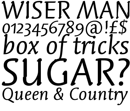Linotype Syntax&trade; Letter Regular Italic OsF