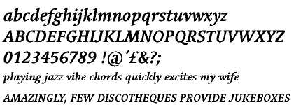 Linotype Syntax&trade; Serif Bold Italic