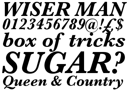 Monotype Baskerville ESQ Bold Italic