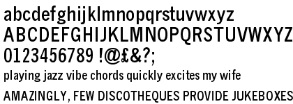 Monotype News Gothic&trade; Bold Condensed