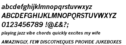 Monotype News Gothic&trade; Bold Italic ESQ