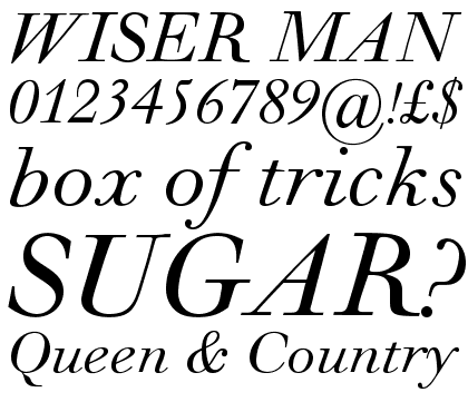 Monotype Walbaum Std Italic