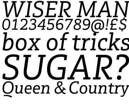 Multiple Slab Alt II Regular Italic