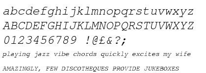 Nimbus Mono Regular Oblique 