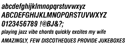 Nimbus Sans Cyrillic Bold Condensed Italic (D)
