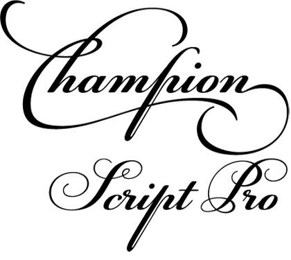 PF Champion Script Pro Font - YouWorkForThem