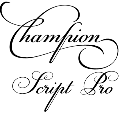 PF Champion Script Pro Font - YouWorkForThem