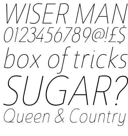 Savigny Thin Condensed Italic