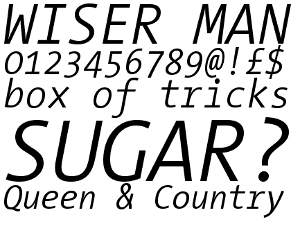 TheSans Mono Semi Condensed SemiLight Italic