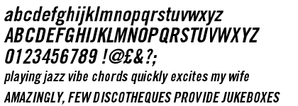 Trade Gothic&trade; Std Bold Condensed #20 Oblique