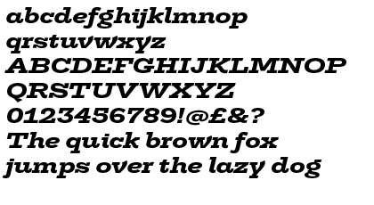 Trilogy Egyptian&trade; Expanded ExtraBold Italic